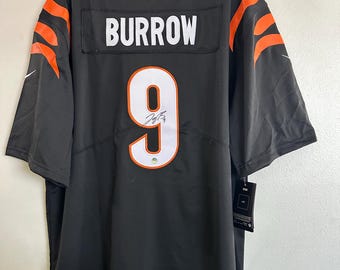 Camiseta de fútbol americano Nike autografiada por Joe Burrow de los Cincinnati Bengals con certificado de autenticidad (XL) - 824