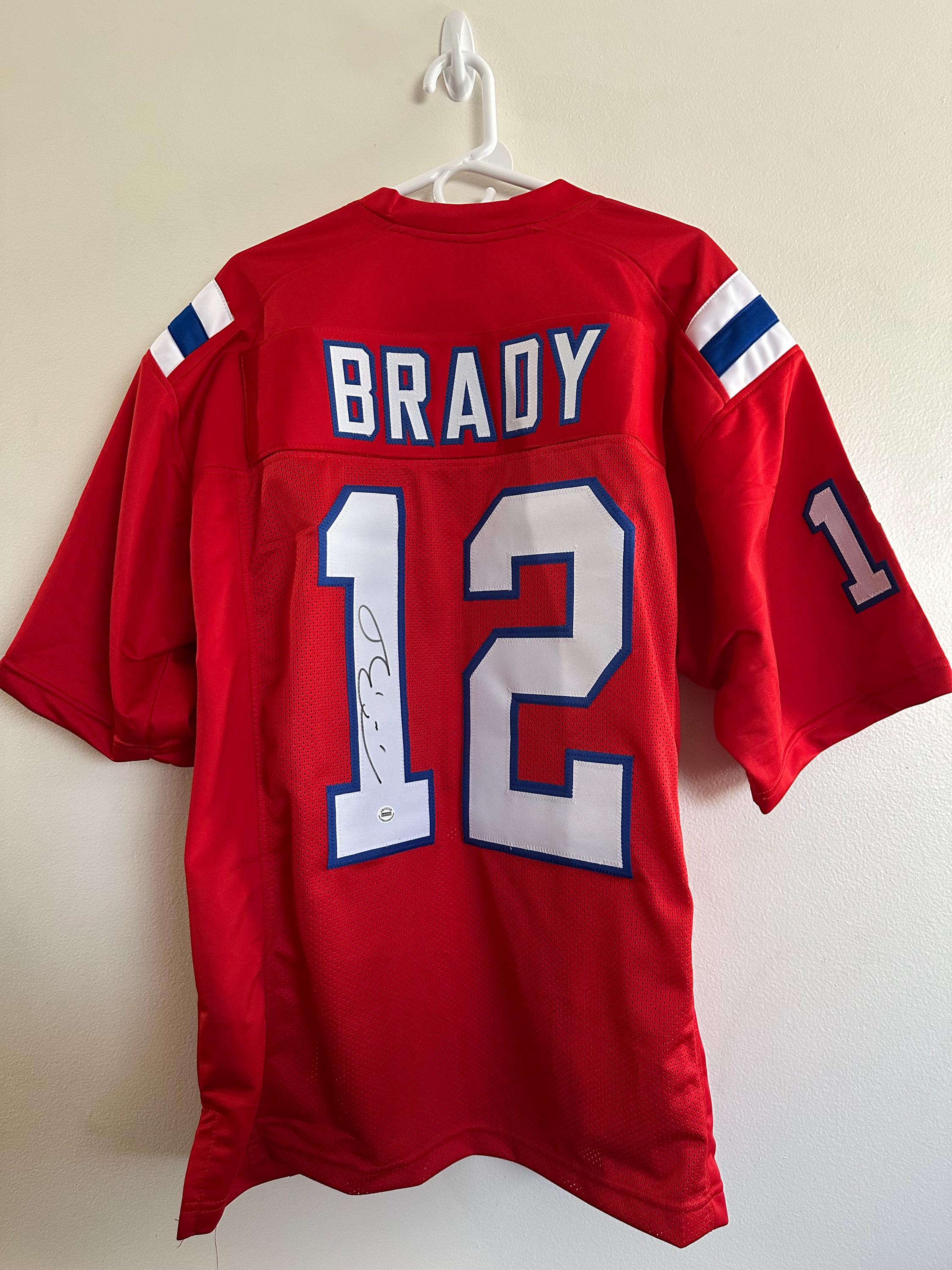 Tom Brady Signed New England Patriots Autographed Custom Red