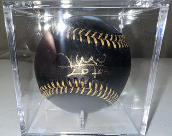 【MLBホログラム付】マイク・トラウト 直筆サインボール (ブラック×ゴールド) マイク・トラウト直筆サイン入りロサンゼルス・エンゼルス ホログラム