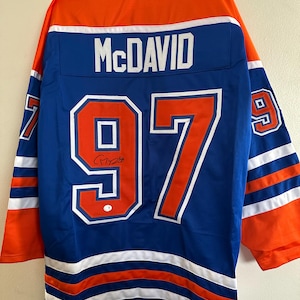 Connor McDavid signed Edmonton Oilers custom autographed jersey w/COA - XL - 021