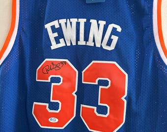 Patrick Ewing Signed New York Knicks Adidas Autographed Basketball