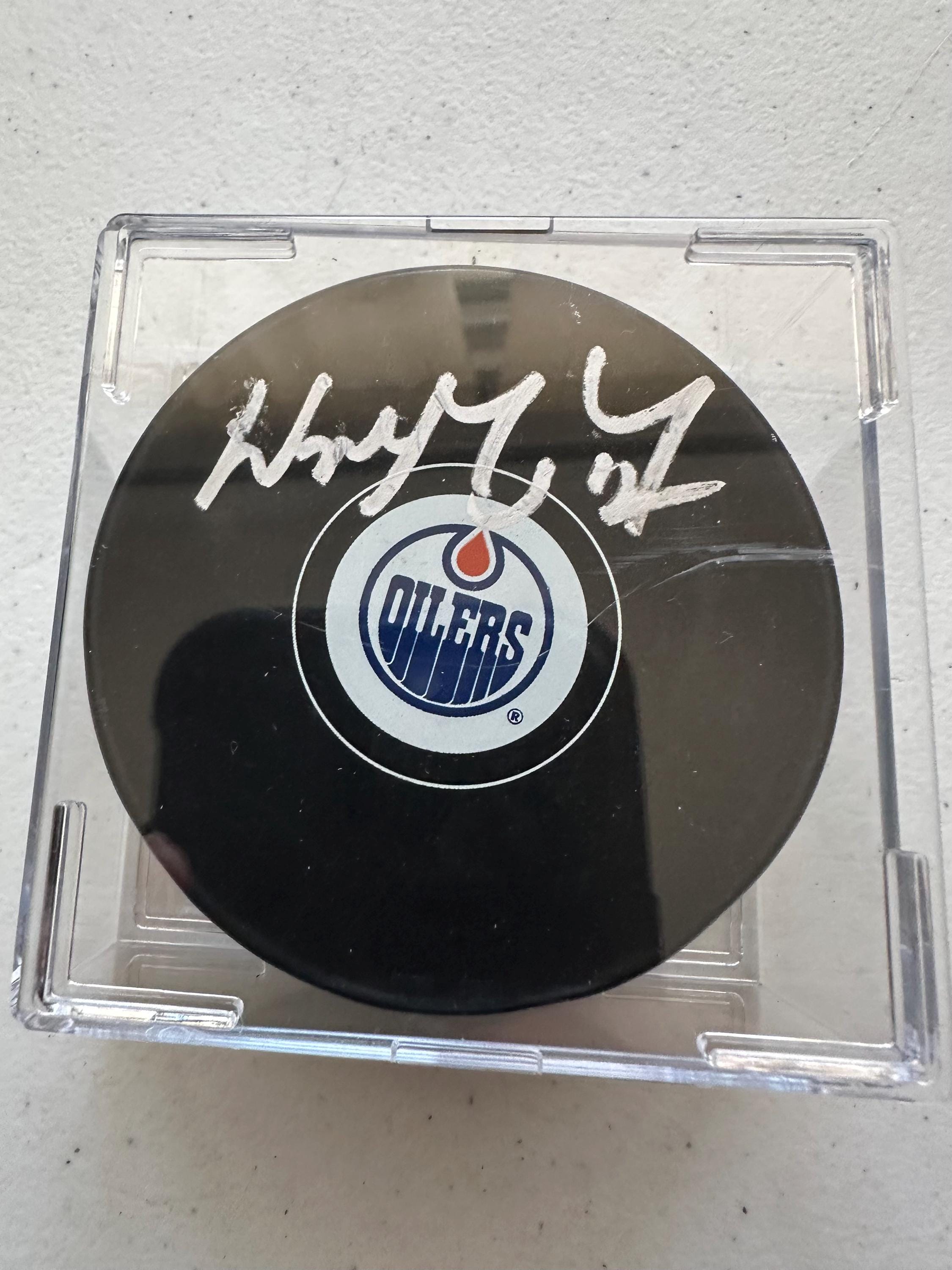 ウェイン・グレツキー直筆サイン入りエドモントン・オイラーズNHL