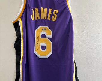 signed lebron lakers jersey