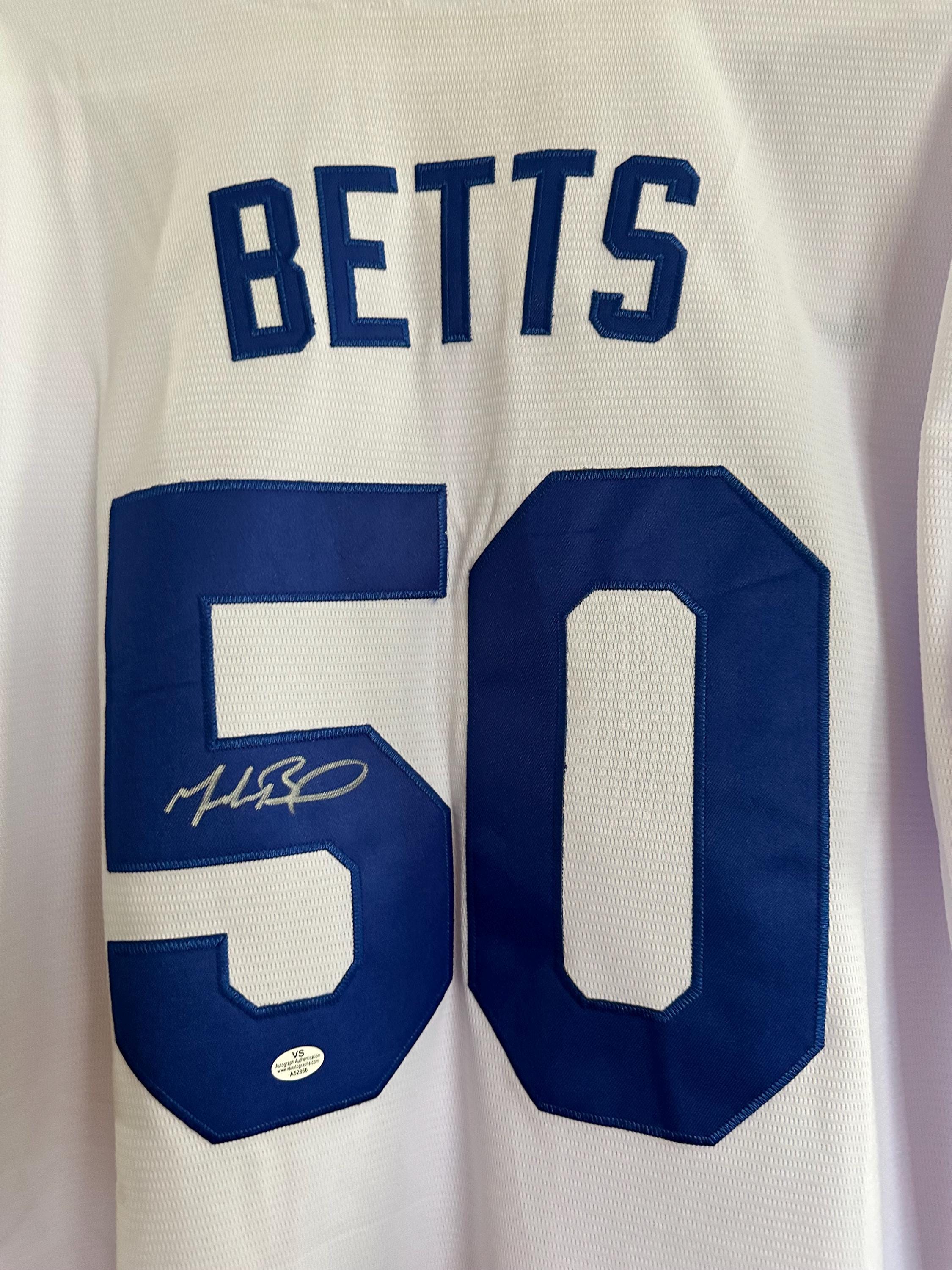 Mookie Betts Signed Los Angeles LA Dodgers Autographed Nike