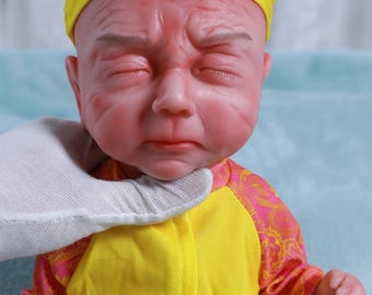 Poupée bébé garçon Reborn en silicone platine | Pièce d'art de collection pour adulte, États-Unis Expédition le jour même