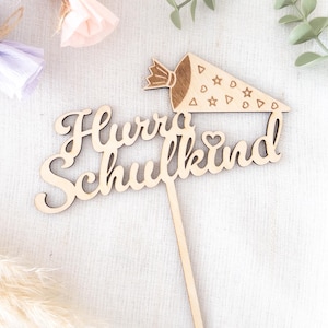 Cake Topper Einschulung | Schulkind 2025 | Tortenstecker | erster Schultag | Deko Torte | Caketopper Holz Schulanfang | Einschulung