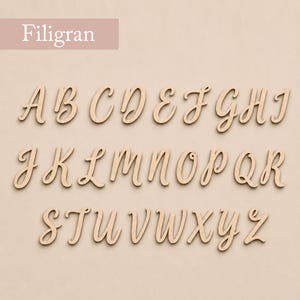 Personalized wooden lettering | Personalized nameplate made of birch plywood | Children's room decor | Door sign with name | 10, 20, 30 cm wide image 9