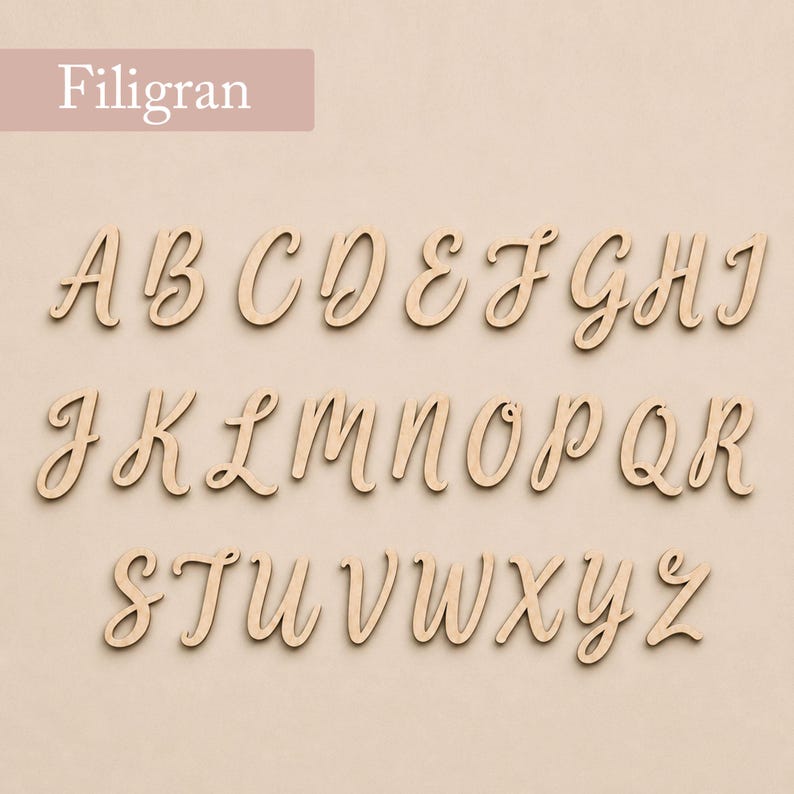 Personalized wooden lettering | Personalized nameplate made of birch plywood | Children's room decor | Door sign with name | 10, 20, 30 cm wide image 9