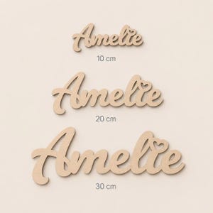 Personalized wooden lettering | Personalized nameplate made of birch plywood | Children's room decor | Door sign with name | 10, 20, 30 cm wide image 13