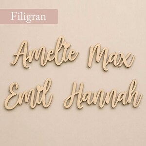 Personalized wooden lettering | Personalized nameplate made of birch plywood | Children's room decor | Door sign with name | 10, 20, 30 cm wide image 7