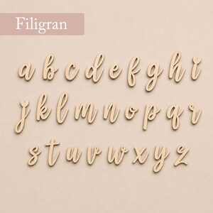 Personalized wooden lettering | Personalized nameplate made of birch plywood | Children's room decor | Door sign with name | 10, 20, 30 cm wide image 8