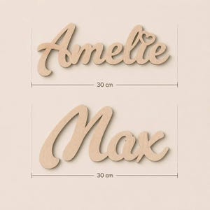 Personalized wooden lettering | Personalized nameplate made of birch plywood | Children's room decor | Door sign with name | 10, 20, 30 cm wide image 14