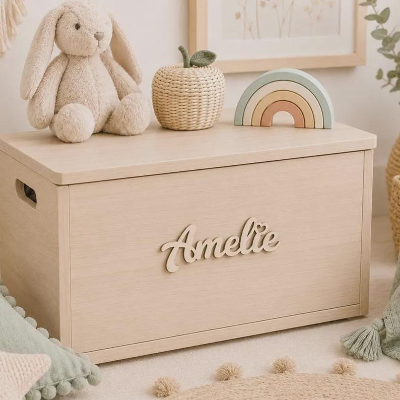 Personalized wooden lettering | Personalized nameplate made of birch plywood | Children's room decor | Door sign with name | 10, 20, 30 cm wide image 11