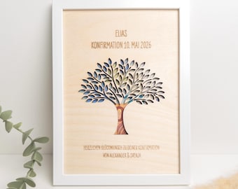 Personalized wooden confirmation money gift | Confirmation money gift with name | Confirmation gift picture frame