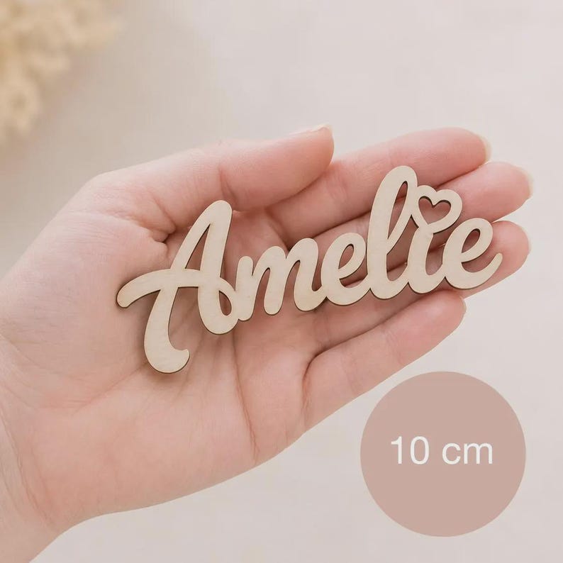 Personalized wooden lettering | Personalized nameplate made of birch plywood | Children's room decor | Door sign with name | 10, 20, 30 cm wide image 18