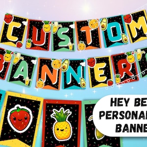 Dancing Fruit Printable Banner • Fruit-Themed Birthday Party Decoration • Baby Shower Garland • Digital Download Bunting Letters pdf