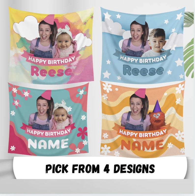 Custom Photo Ms Rachel Birthday Backdrop With Name Printed & Delivered ...