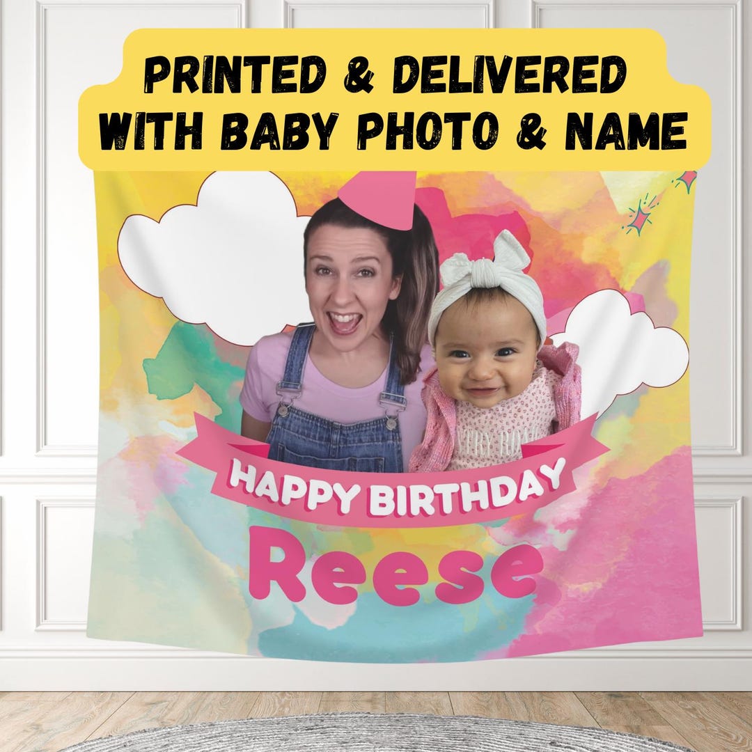 Ms Rachel Backdrop With Photo and Name Printed & Delivered to You FAST ...