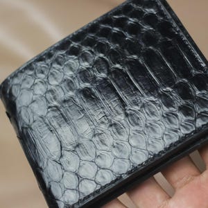 Handmade Pyth Skin Wallet "The Black Python Wallet"