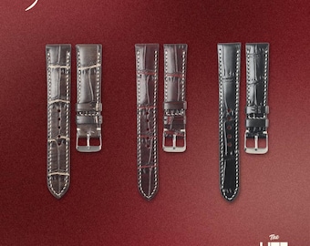 Handmade Crocodile Embossed Watch Strap "The Lite Croco" Series