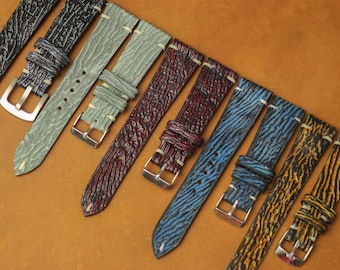 Handmade Shark Skin Watch Strap "Breathe of the Ocean" Series
