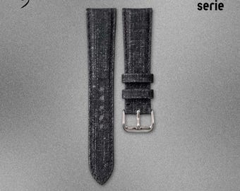 Handmade Fabric Canvas Watch Strap "The Fabric Black"
