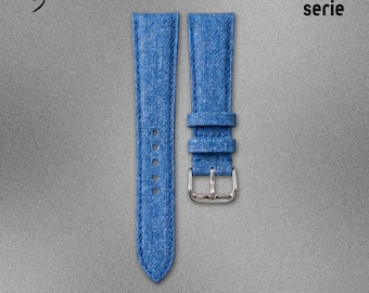 Handmade Fabric Canvas Watch Strap "The Fabric Blue"