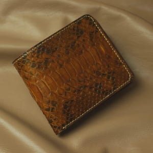 Handmade Pyth Skin Wallet "The Brown Python Wallet"