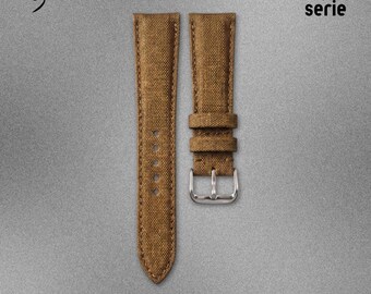 Handmade Fabric Canvas Watch Strap "The Fabric Brown"