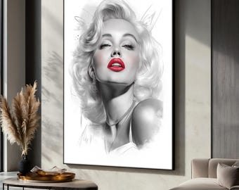 Marilyn Monroe Tableau De Style Vintage Série Acteurs Célèbres Impression Sur Bois 40 X 30 Cm