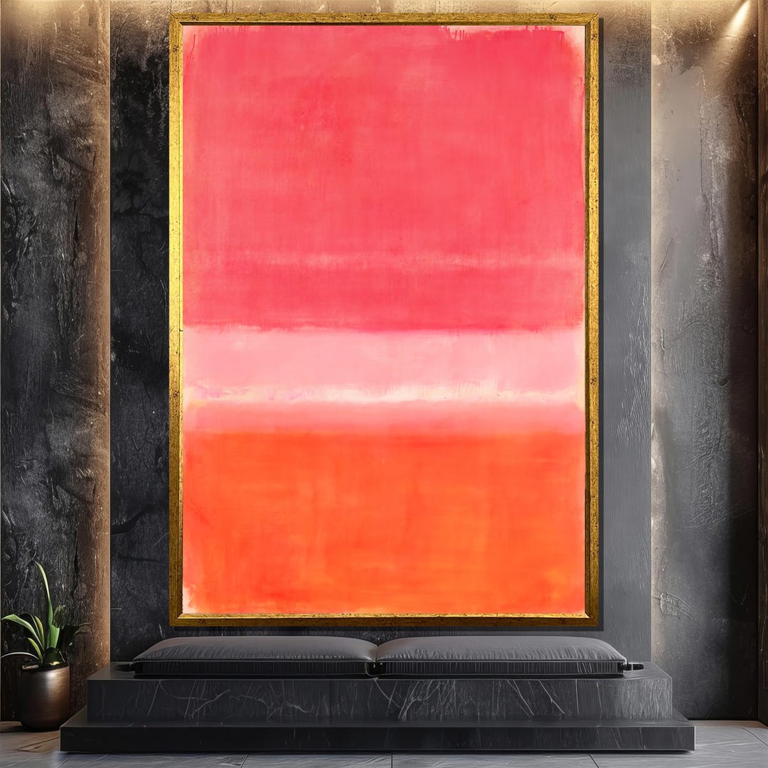Mark Rothko Red and Orange Abstract Canvas – Vibrant Color Field ...
