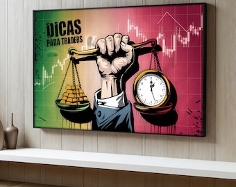Trader Canvas Painting, Wall Street Style Art, Trading Balance Wall Decor, Stock Market Gift, Finance Office Art For Traders, Perfect Gift