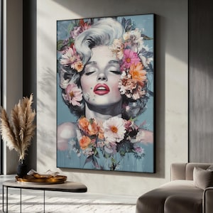 Oliver Gal オリバーガル 絵画 マリリン・モンロー マリリンモンロー 油絵風 絵画 60cm×80cm ポスター】オードリー