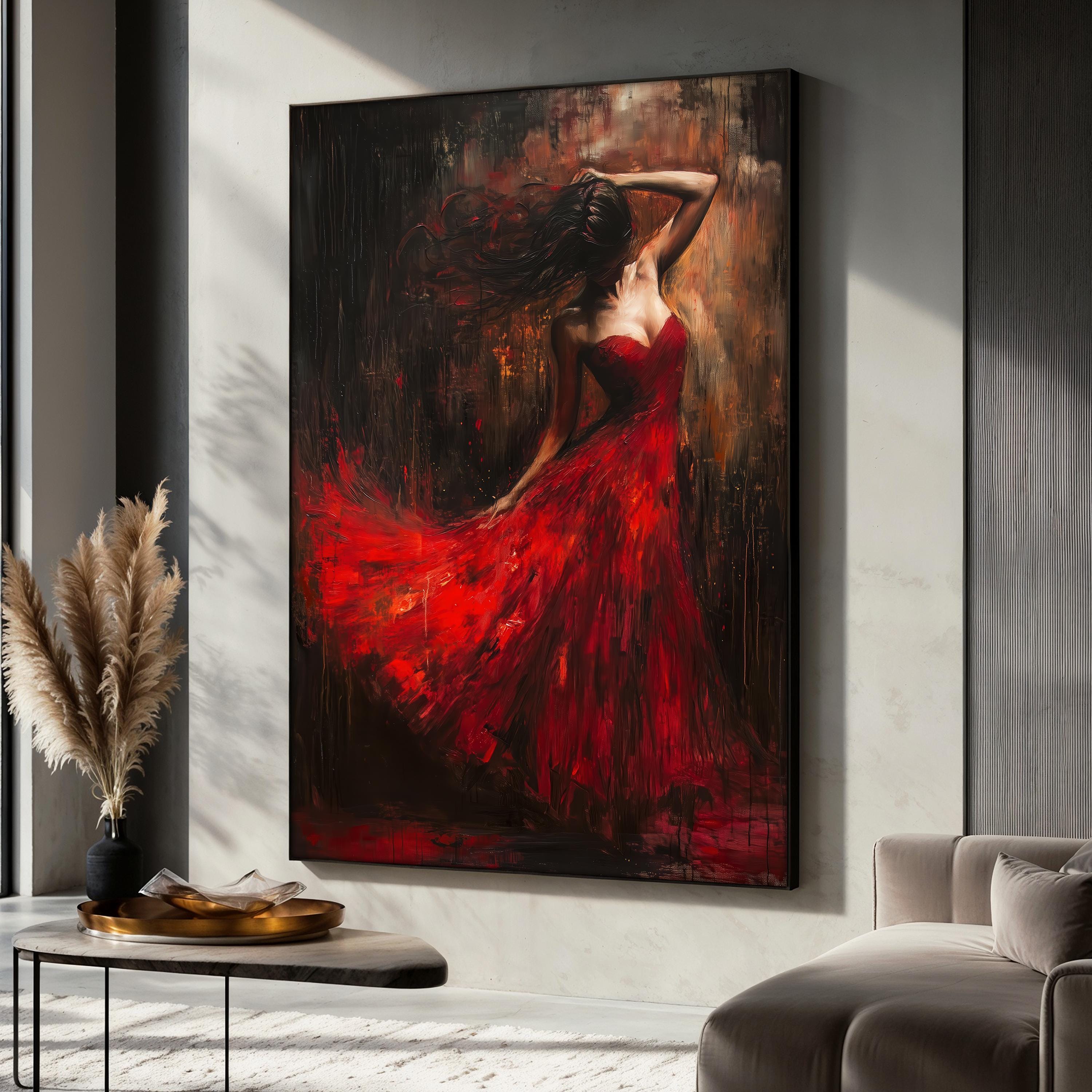 Woman in Red Dress Painting - Etsy Woman in Red Dress Painting - Etsy