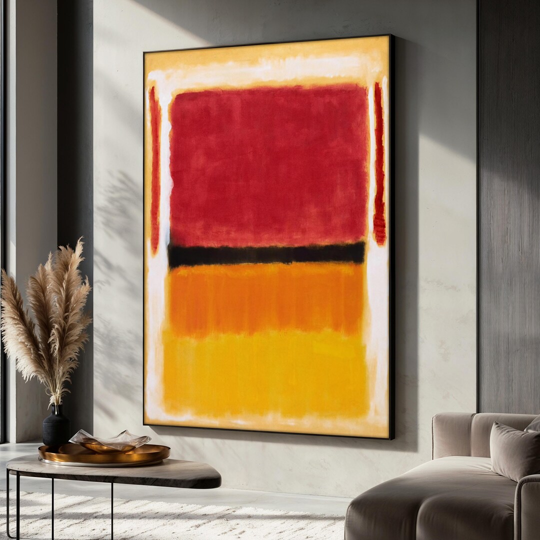 Mark Rothko Canvas Painting, Abstract Expressionism Art, Iconic Color ...