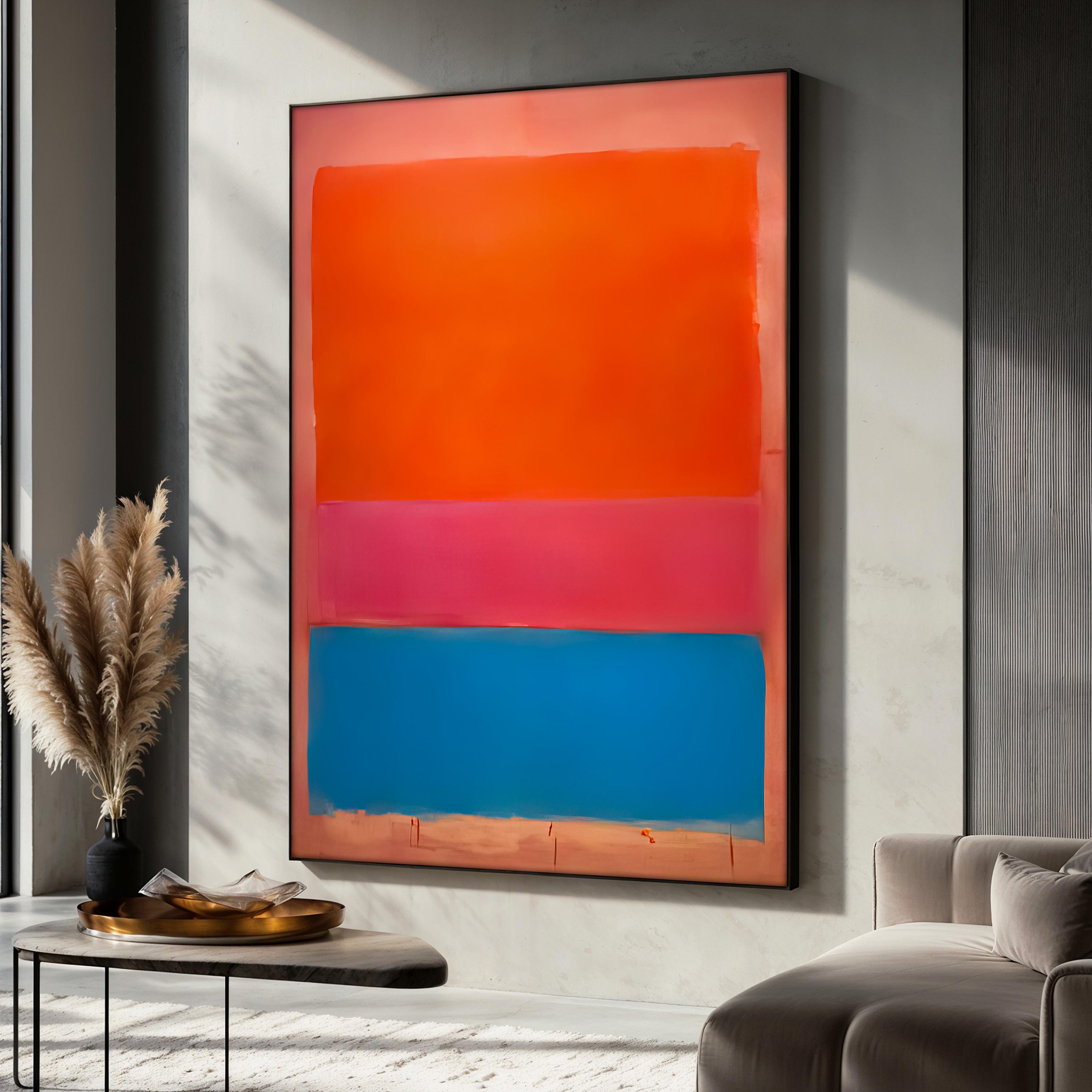 Mark Rothko No 1 Royal Red and Blue Canvas Print, Large Abstract