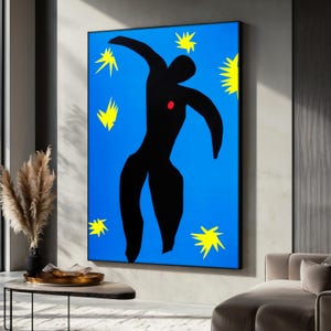 Henri Matisse Canvas Painting, Icarus Wall Art, Jazz Cut Out Series Art Print, Matisse Poster, Home Decor, Modern Abstract Decor, Art Gift