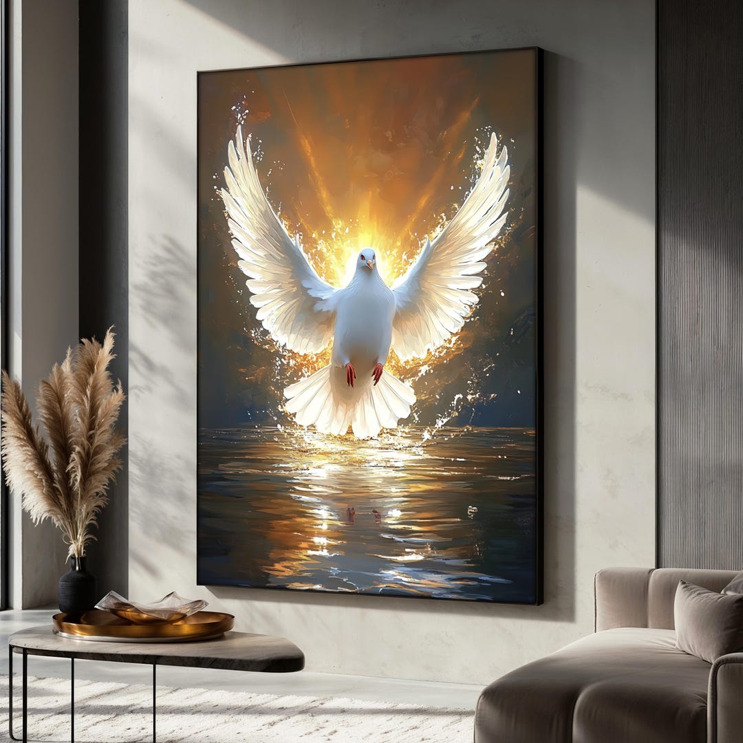 Holy Spirit Dove Canvas Painting Christian Religious Wall Art White holy-spirit-dove-canvas-painting-christian-religious-wall-art-white