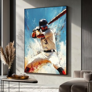 『5年保証』 野球選手のキャンバスプリント、スポーツアート、過去のイメージ 絵画