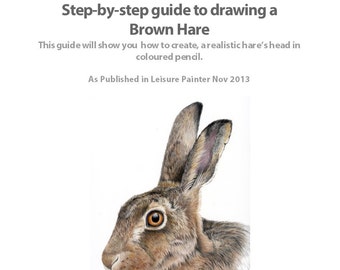 Step by Step Tutorial - Drawing a Brown Hare in Coloured Pencils