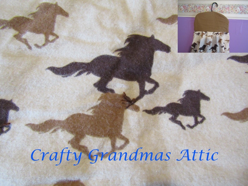 Running Horses Baby Quilt Diaper Stacker #114 .br Running Horses Baby Quilt Diaper Stacker #114 .br