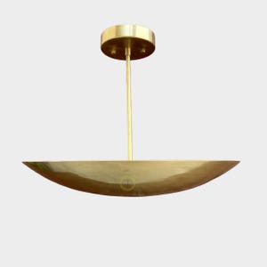 Handmade Raw Brass Sputnik Chandelier: Mid Century Modern Ceiling Light