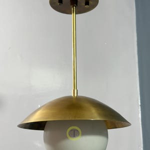 Mid Century Flush Mount Single Globe Shade Disk Sputnik Ceiling Raw Brass finish Bedroom Light Premium Quality Light Fixture