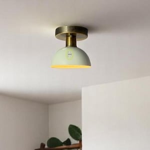Moderna lampada da soffitto a 1 luce piccola, moderna lampada da toeletta in ottone per cucina