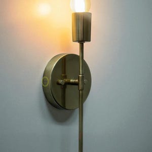 Blackened Brass Wall Sconce: Antique Style Vanity Light