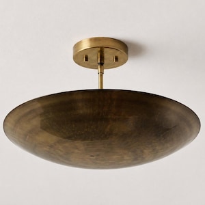 6 Light Elegant Ceiling Flushmount Light - Pendant Mid Century Modern Raw Brass Sputnik Chandelier light Fixture