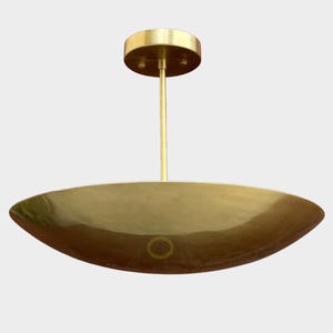 Handmade Perforated Brass Sputnik Light - Mid Century Modern Flush Mount