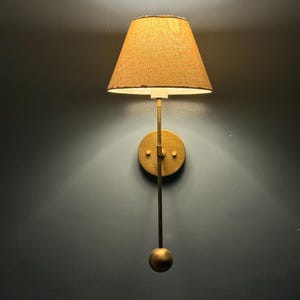 1950&#39;s Mid Century Brass Antique Wall Sconce Light Fixture Wall Sconce Vintage Wall Lamp Bedroom LED  Sconce Minimalist Bathroom Wall Light