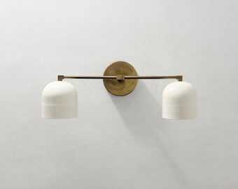 Vanity Light-Half Ball Shade-Light Fixture-Vanity Light, Double Shade bathroom vanity light Wall Sconce