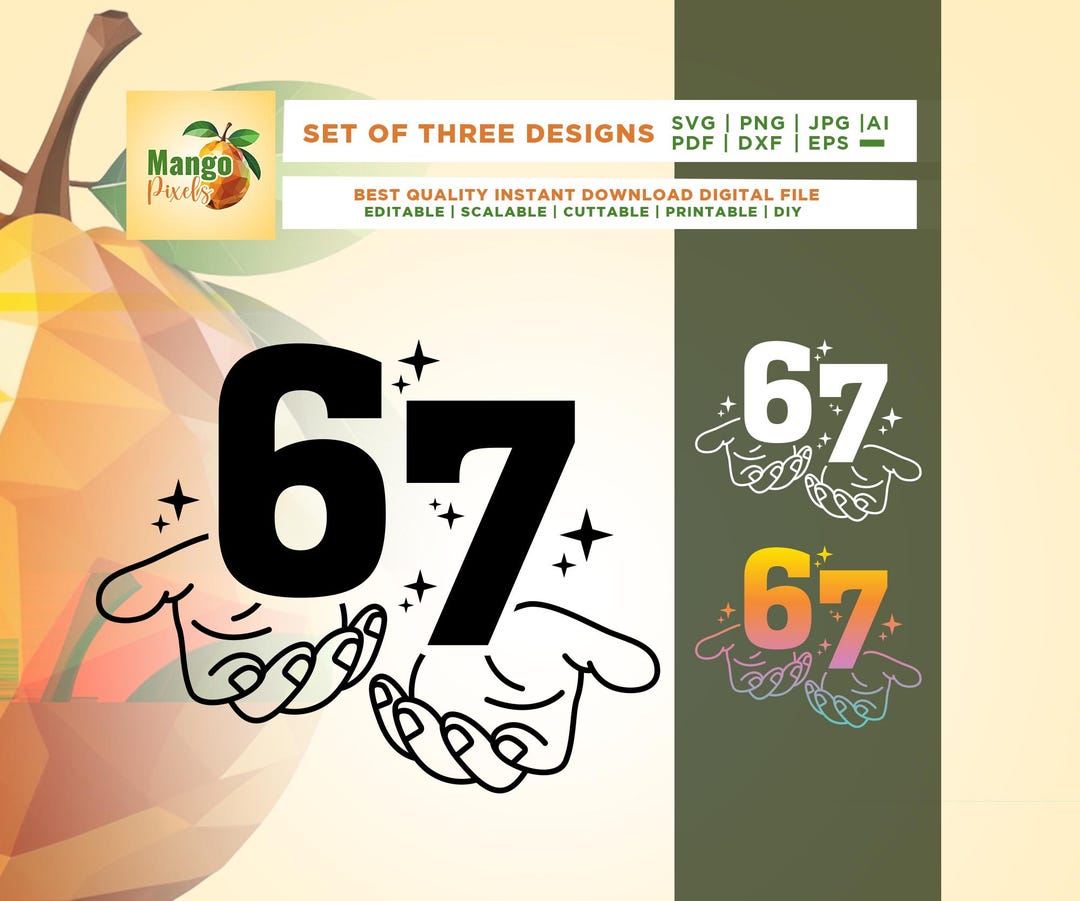 Six Seven Hands Meme Svg, 6 7 Svg, Six Seven Hands Png, Cricut, Six ...